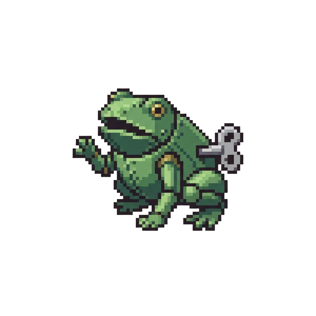A Tiny Chittering Wind-up Frog