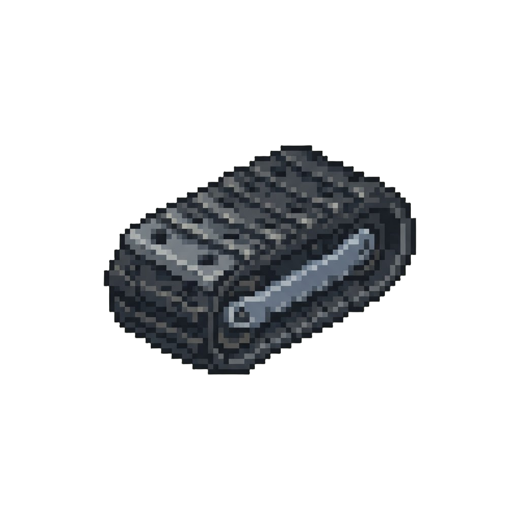 A Loose Rubber Track Tile
