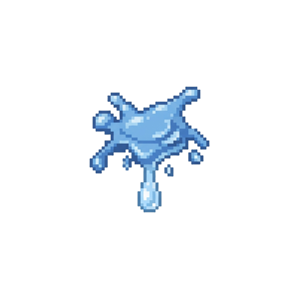 A Tiny Wet Splash That Drips Harmlessly Off @image1's Head