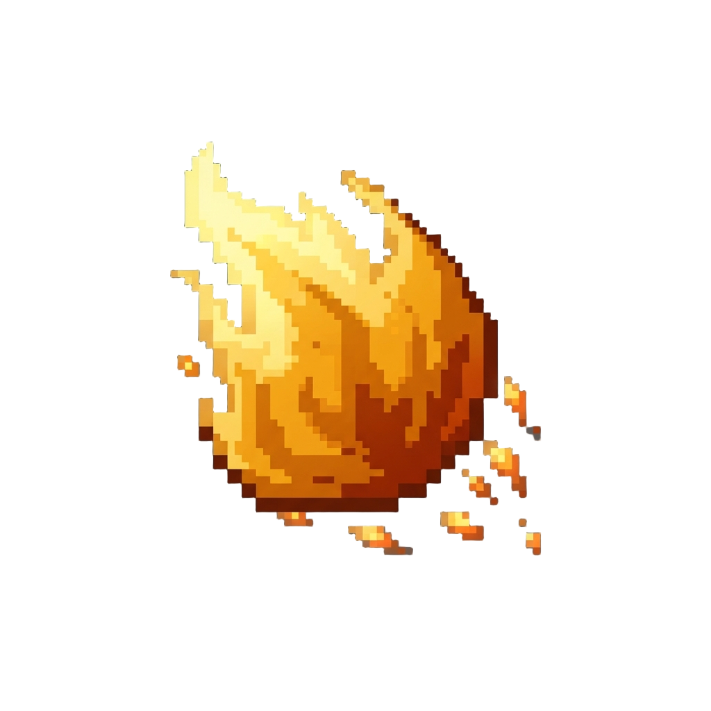 A Roaring Inferno of Radiant Golden Fire and Trailing Embers