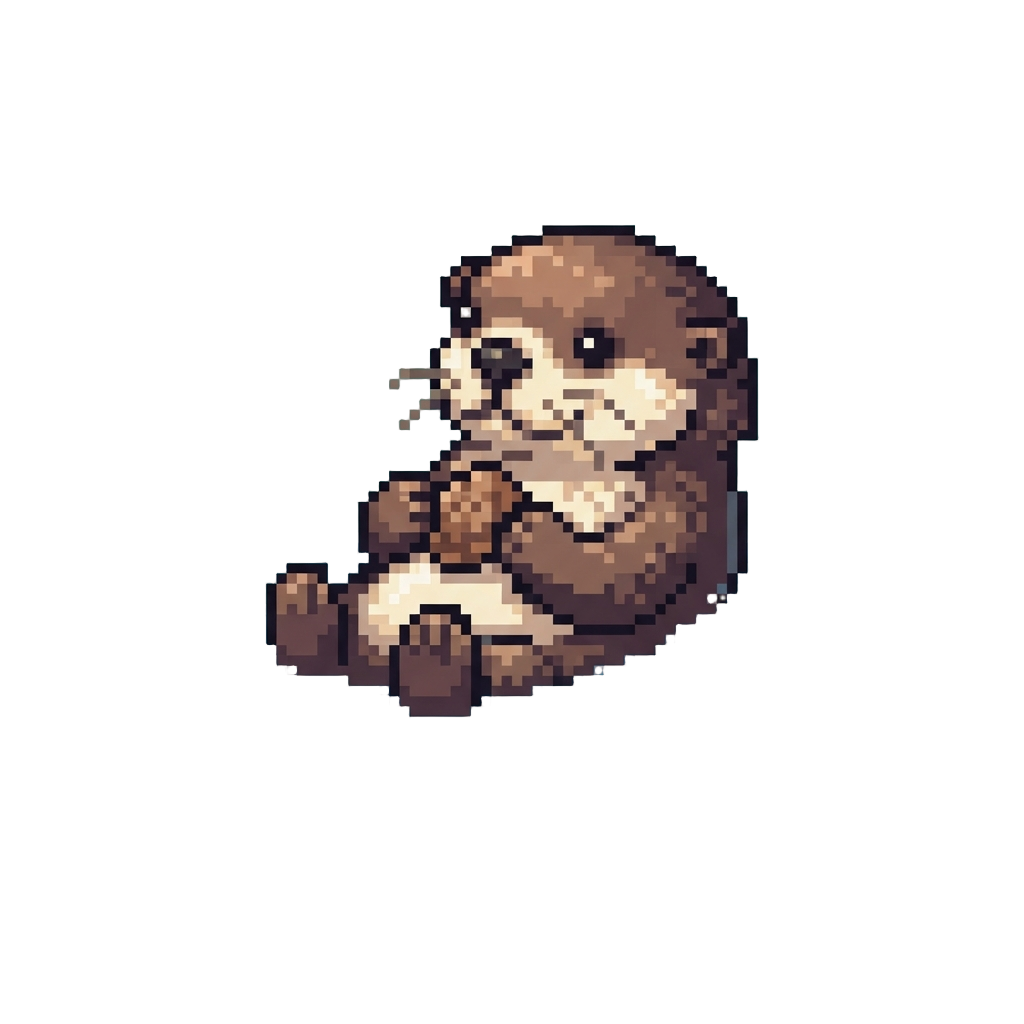 A Cute Floating Sea Otter