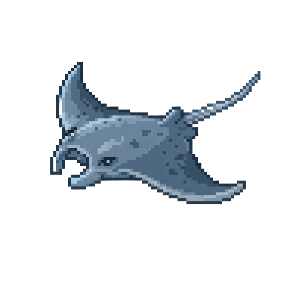 A Majestic Swimming Stingray