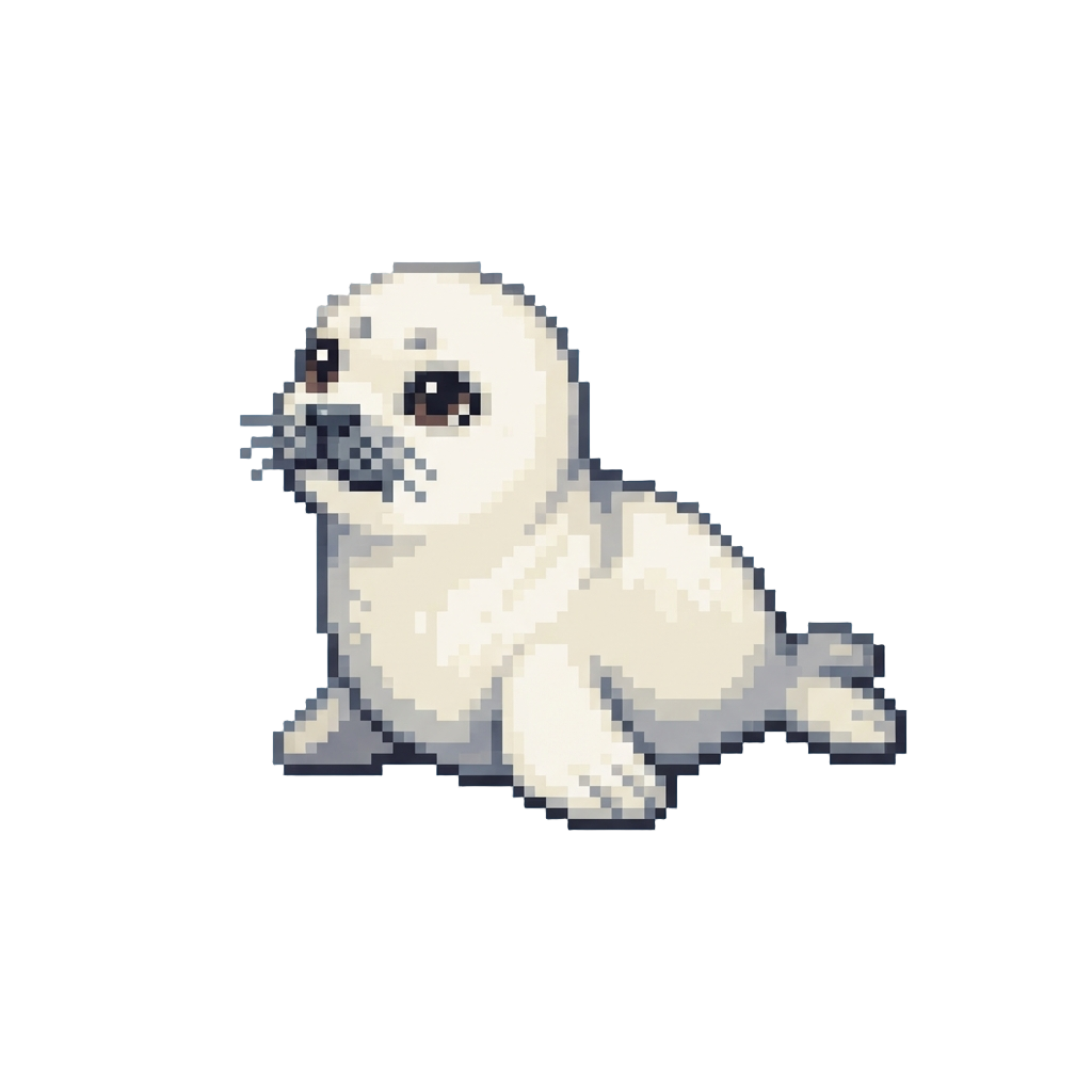 A Curious Playful Baby Seal