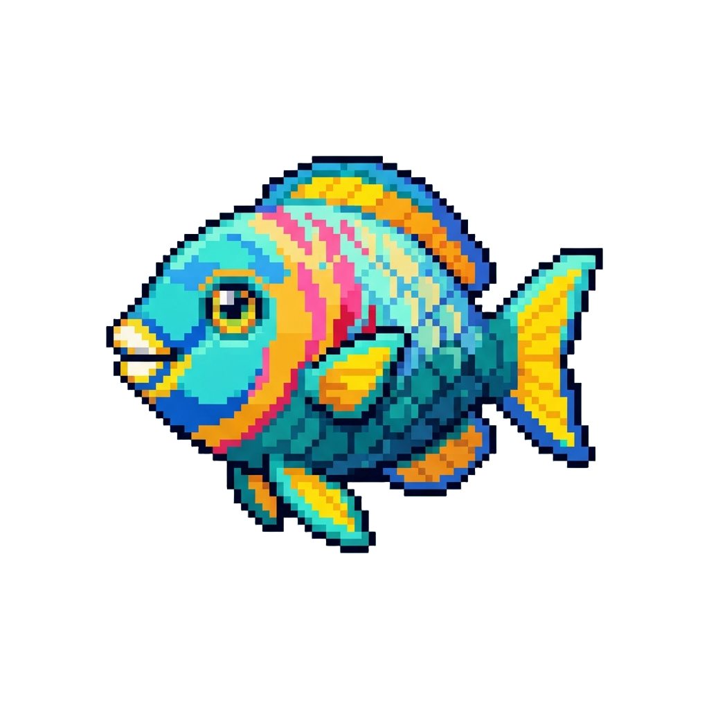 A Bright Colorful Parrotfish