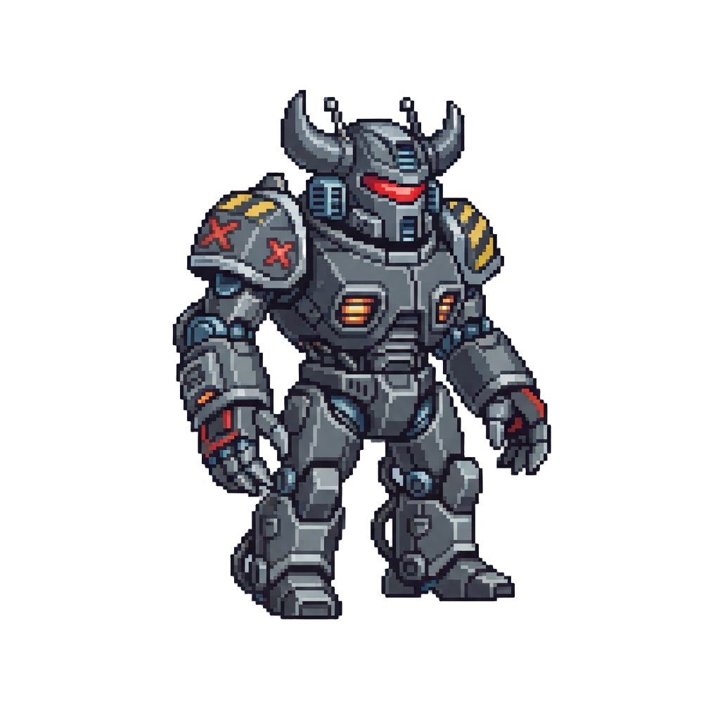 A Giant Towering Retro Robot Villain