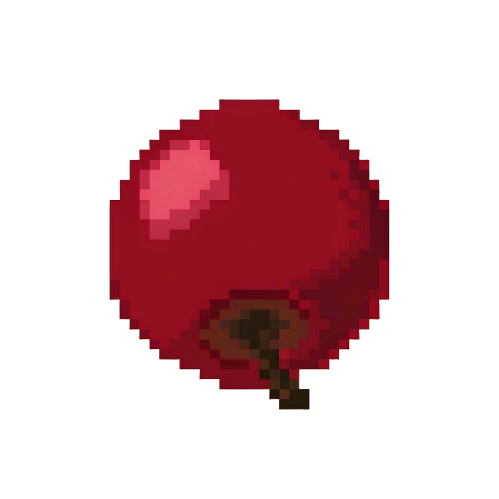 A Polished Dark-cherry Red Apple