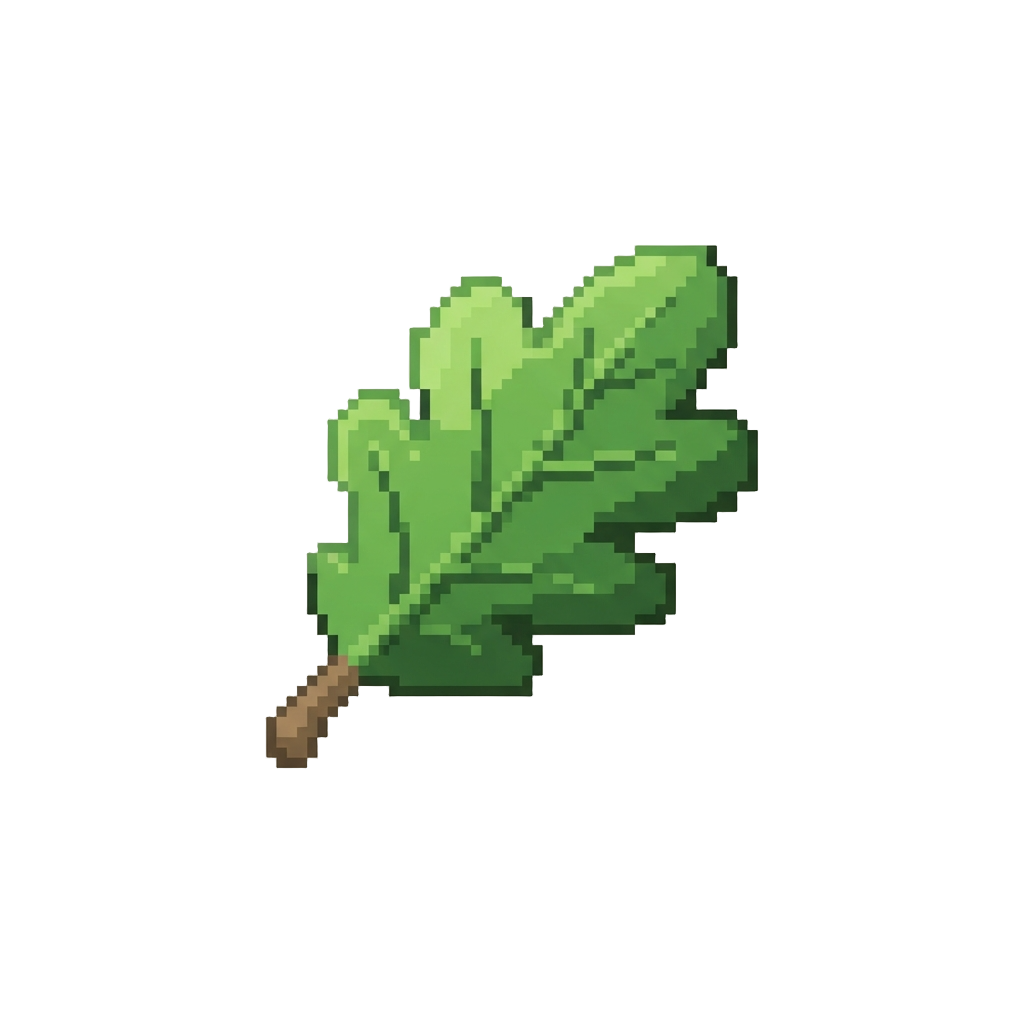 A Floating Oak Leaf