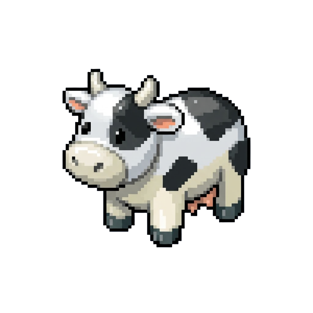 A Swirling Miniature Cow Toy