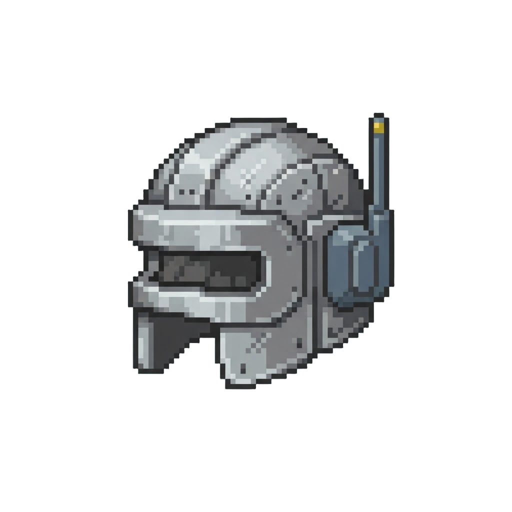 A Silver Survival Helmet