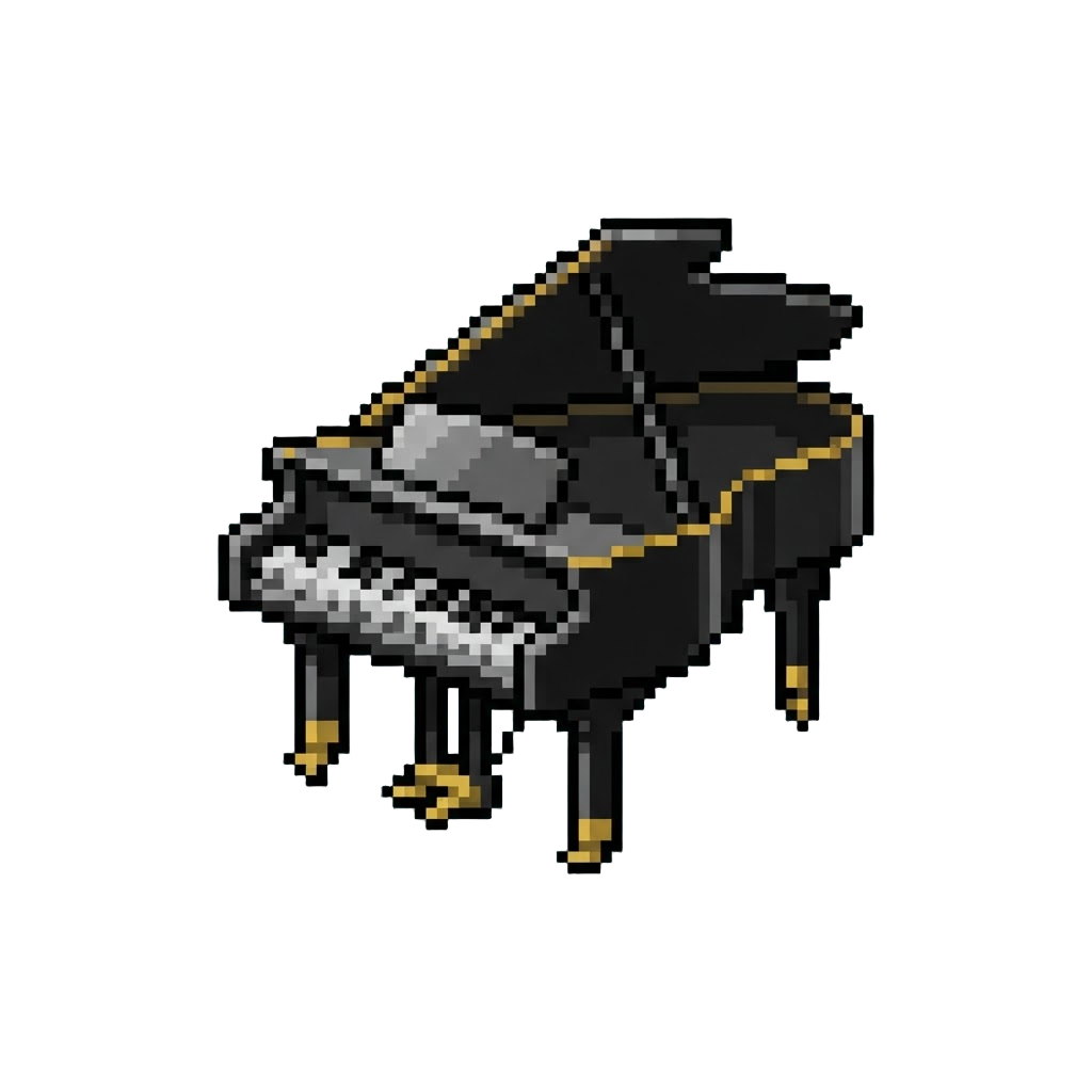 A Spinning Grand Piano