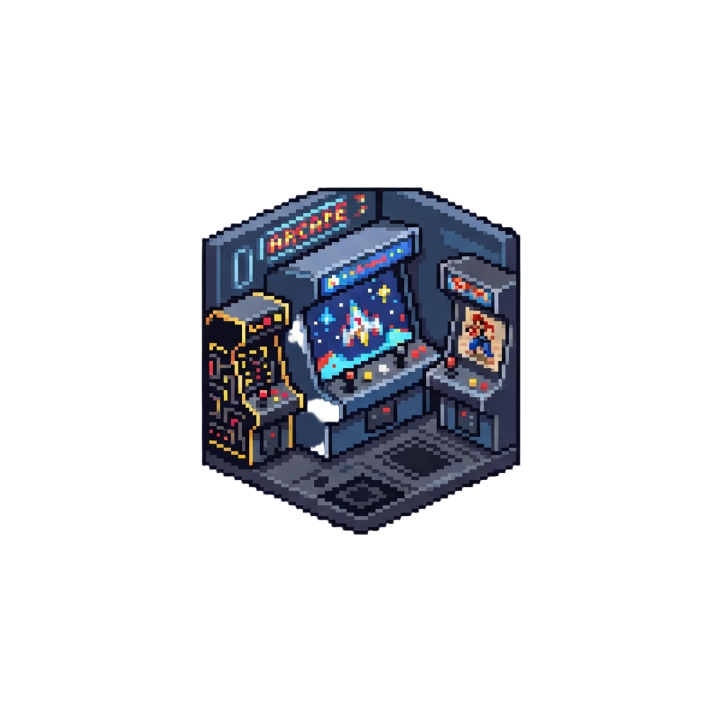 A High-energy Arcade Room Filled with Glowing Screens