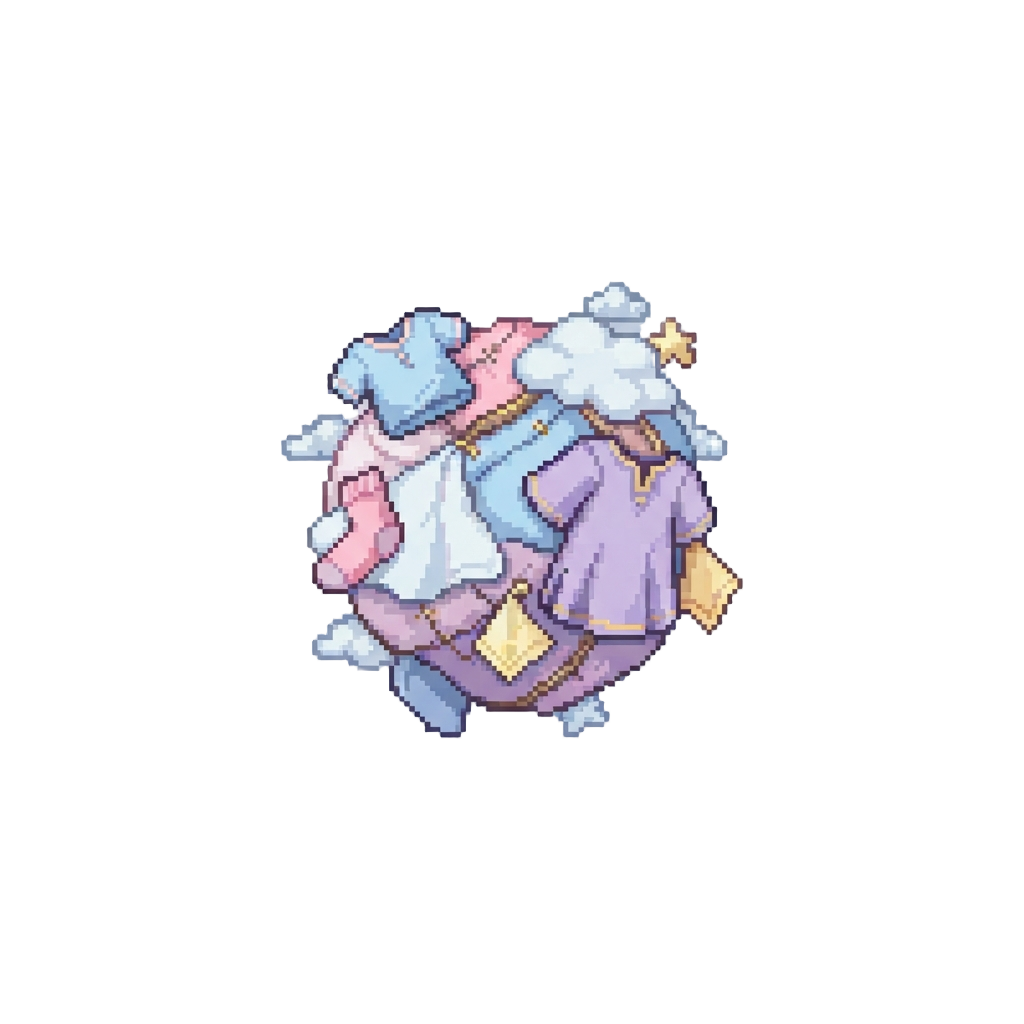 A Pastel Sky World Made Entirely of Floating Laundry