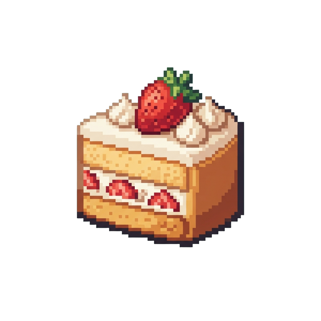 A Strawberry Shortcake with Cream