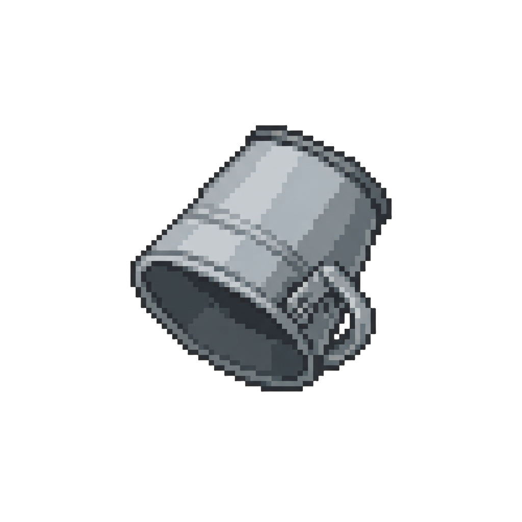 A Mop Bucket Flipped Over the Head