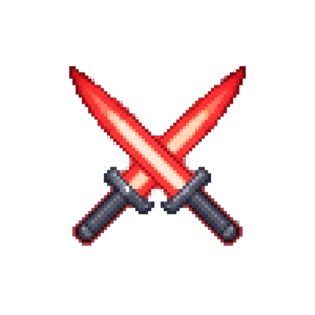 A Pair of Glowing Red Plasma Daggers