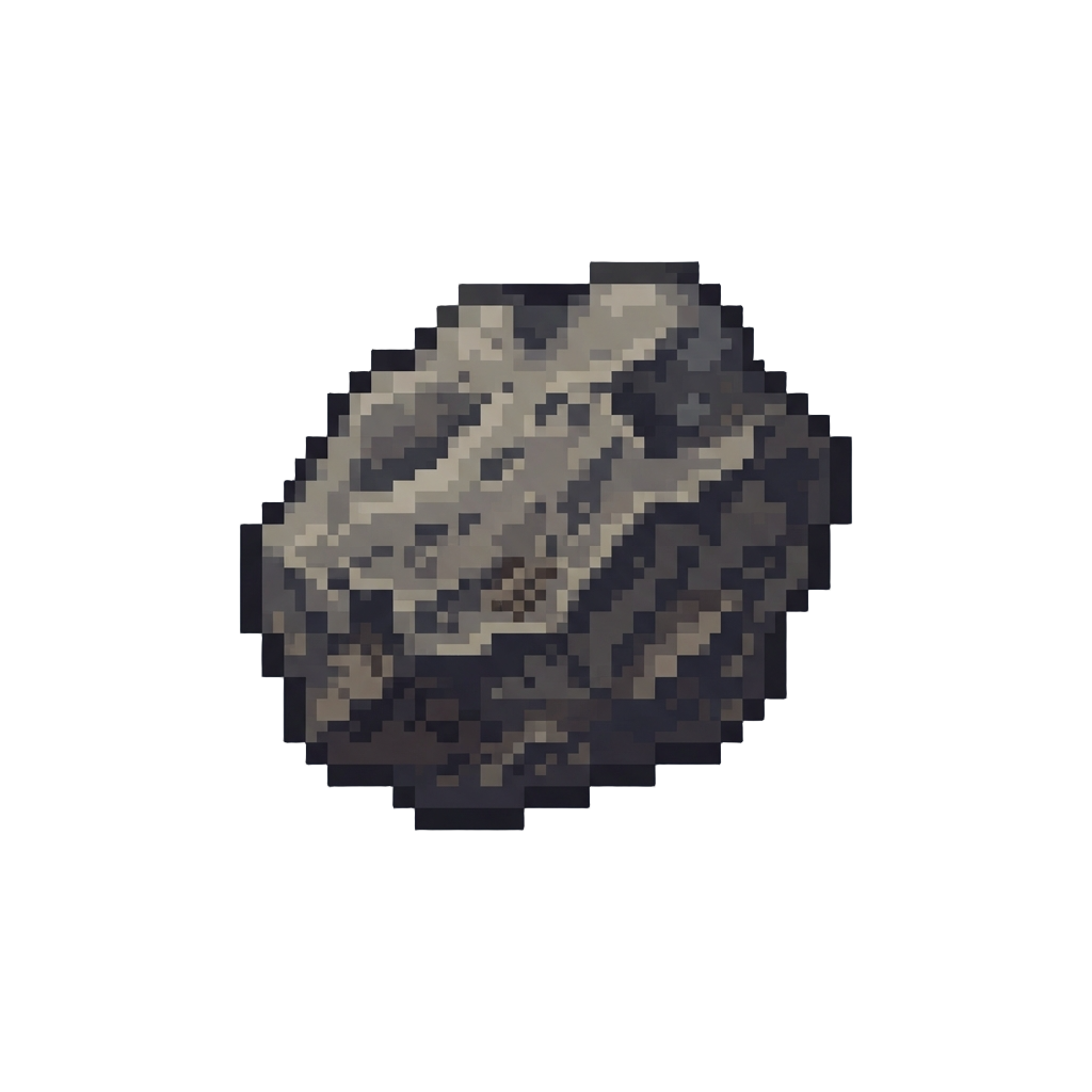 A Dusty Grey Asteroid