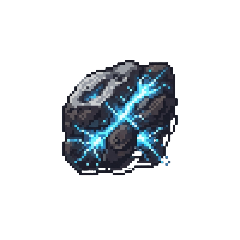 A Crackling Plasma Asteroid