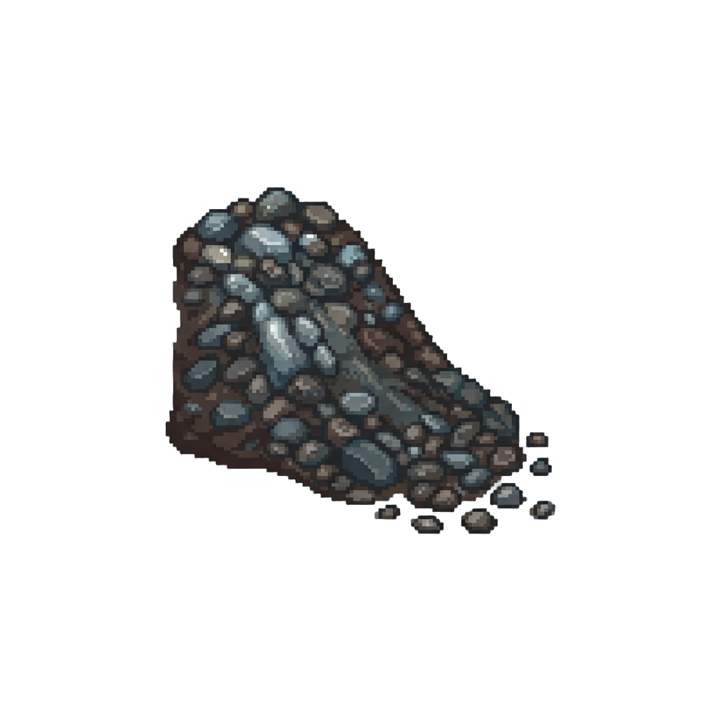 A Slippery Wet Gravel Slide