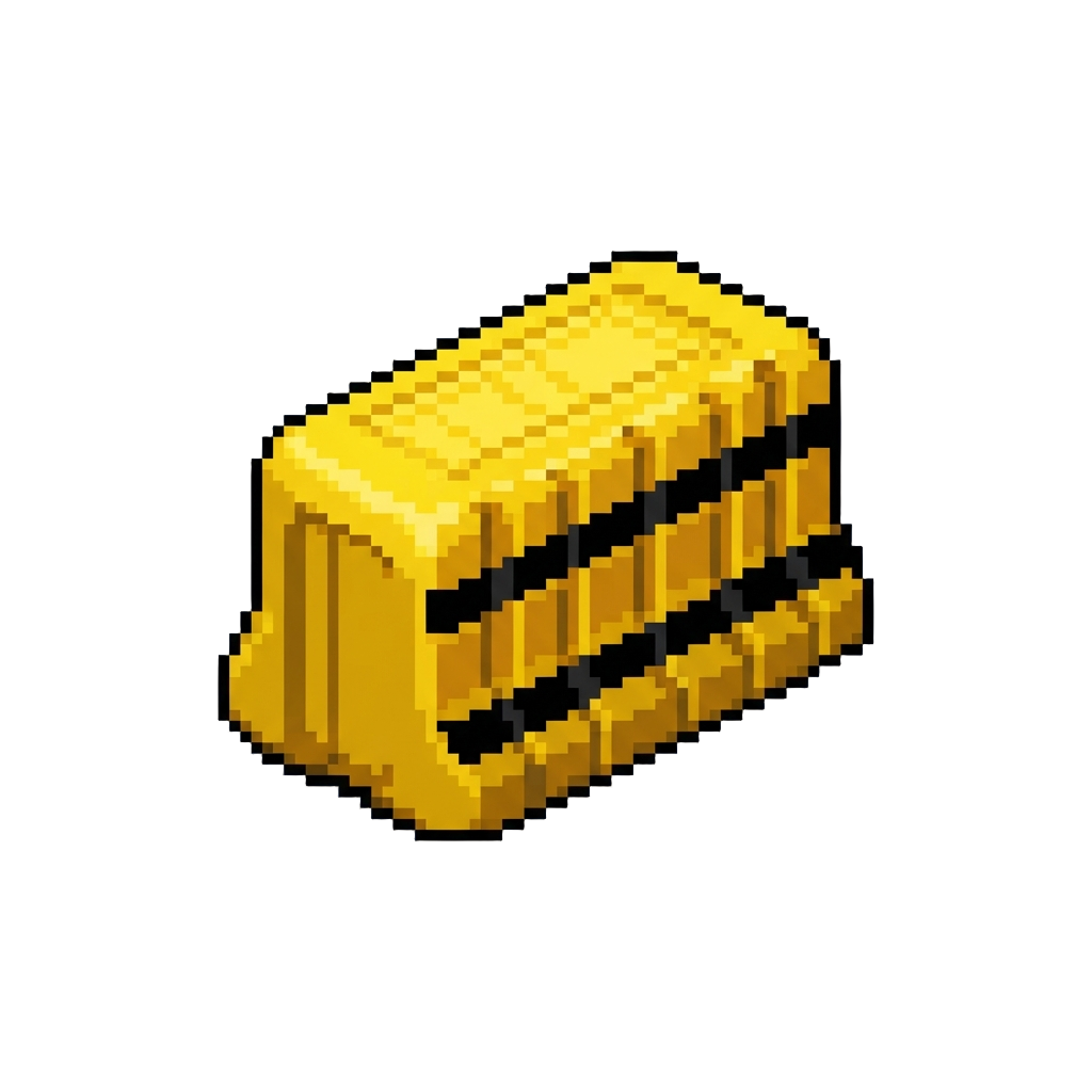 A Bright Yellow Crash Barrier Pad