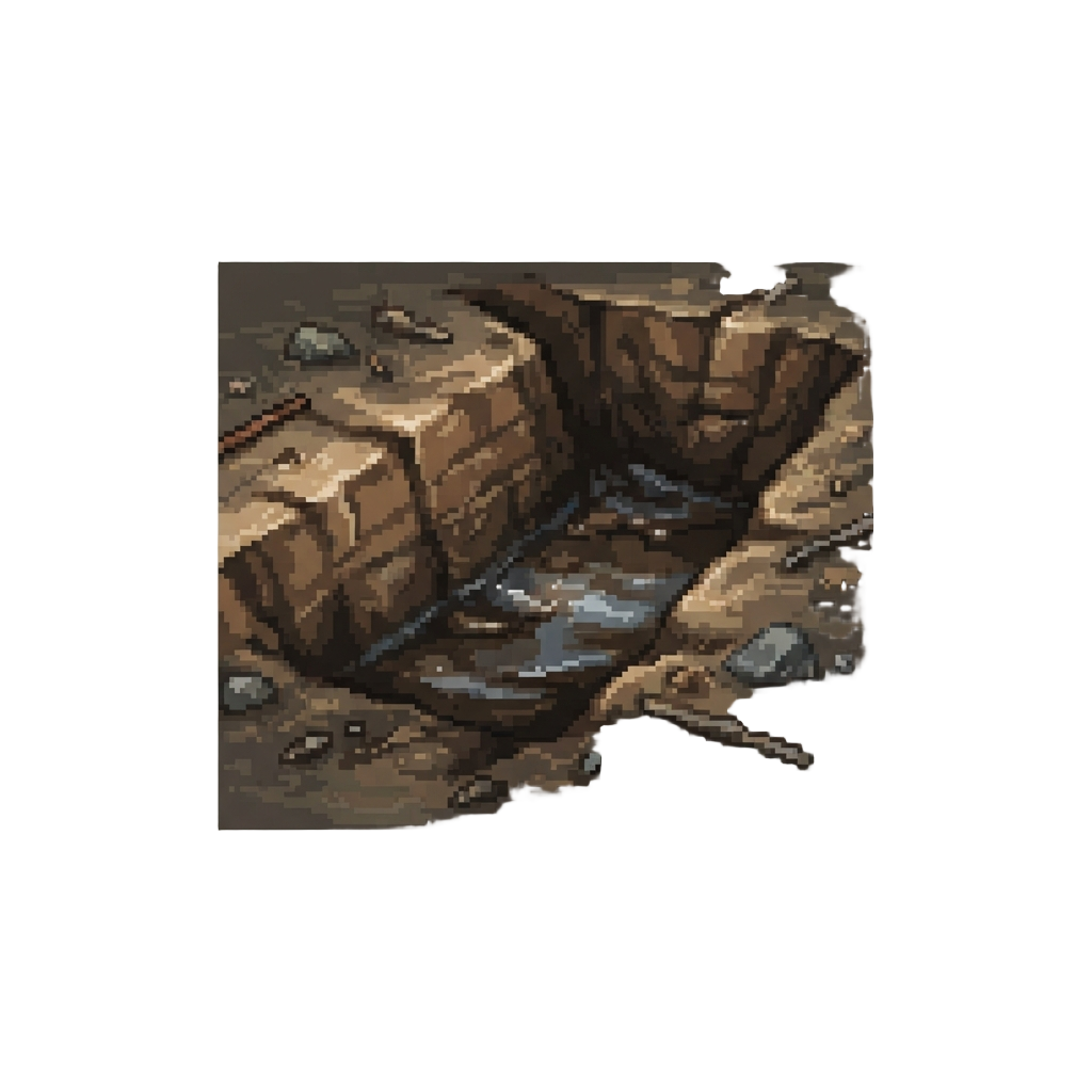 A Deep Slushy Mud Trench