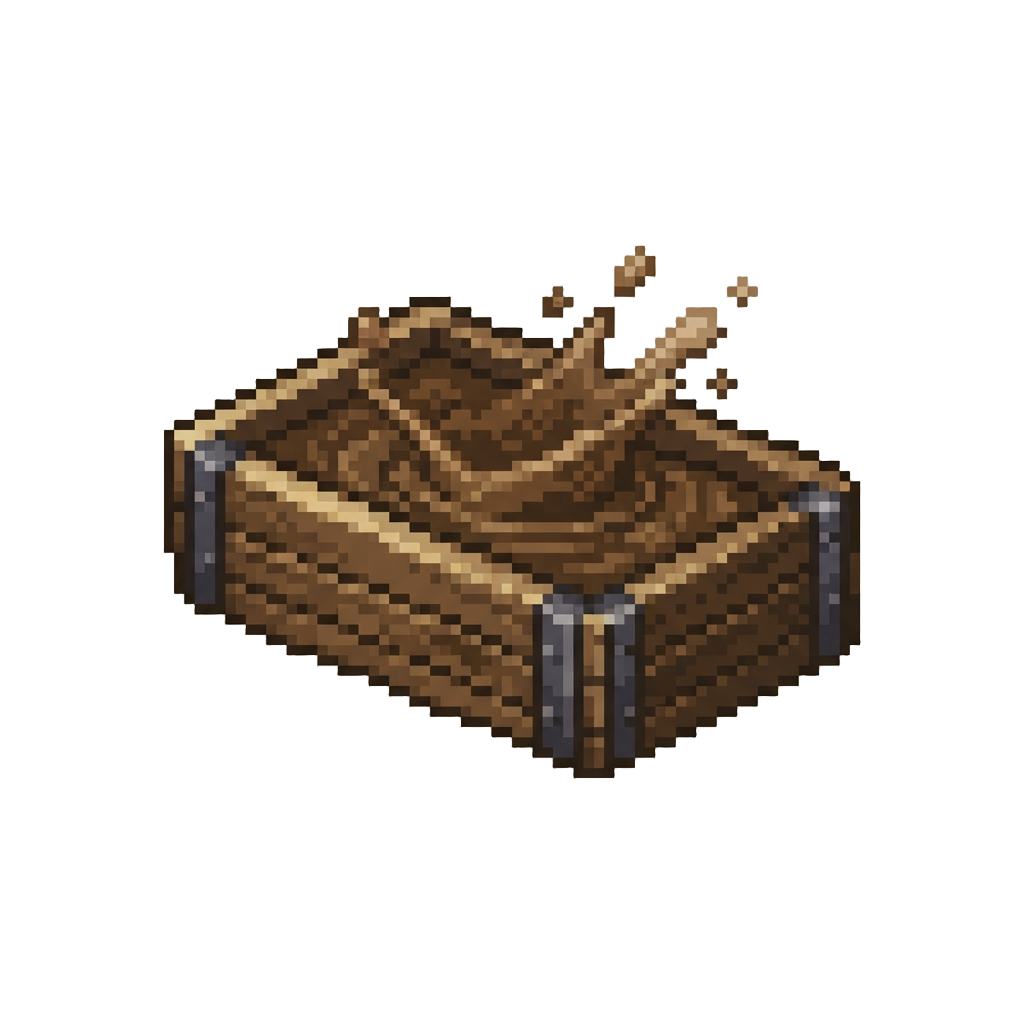 A Muddy Water Splash Trough