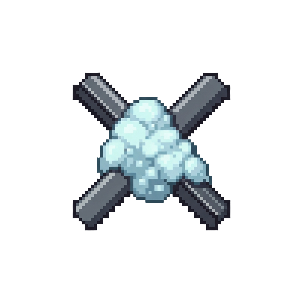 A Cloud of Foam Sticking to the Iron Enclosure Bars