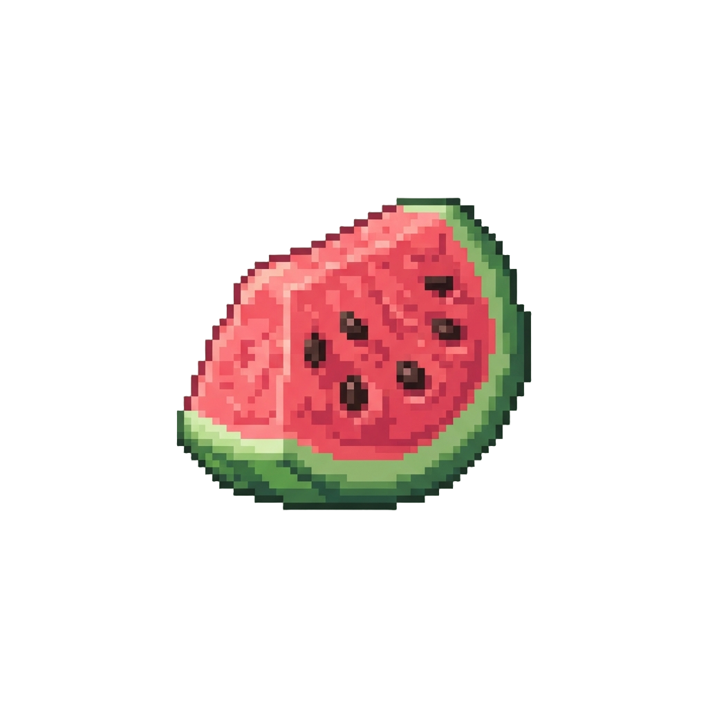 A Messy Wet Watermelon Chunk