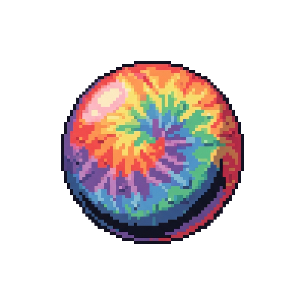 A Tie-dye Rainbow Squishy Ball