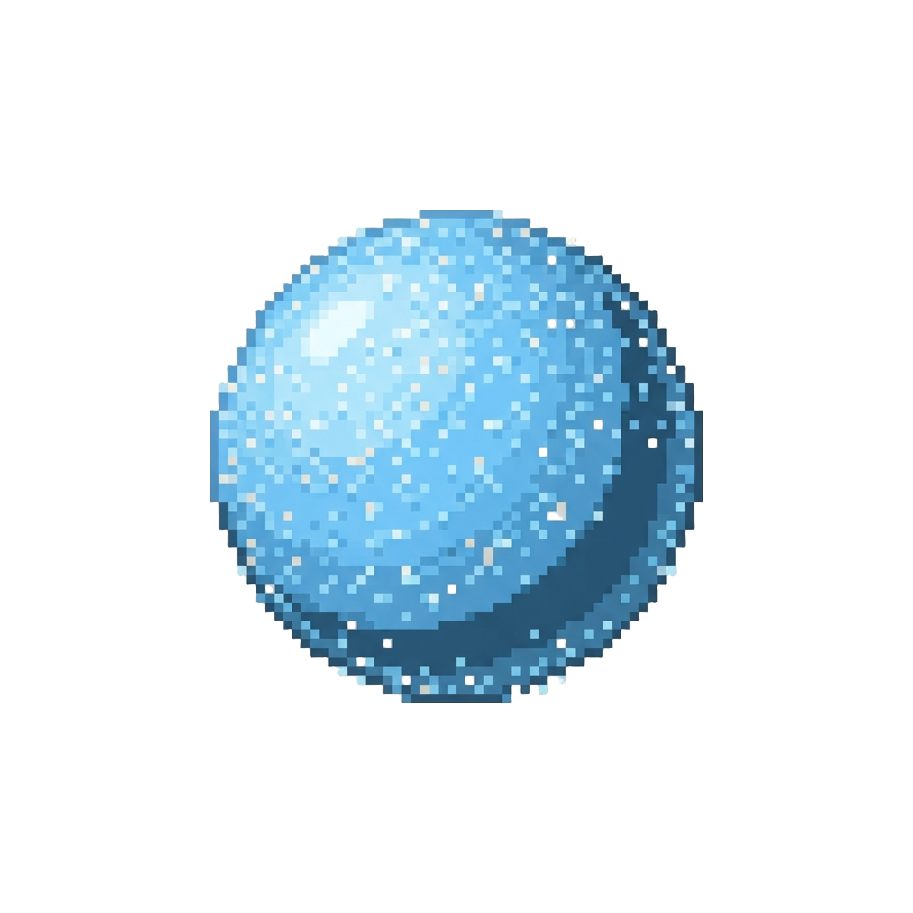 A Sky Blue Sugar-coated Squishy Ball