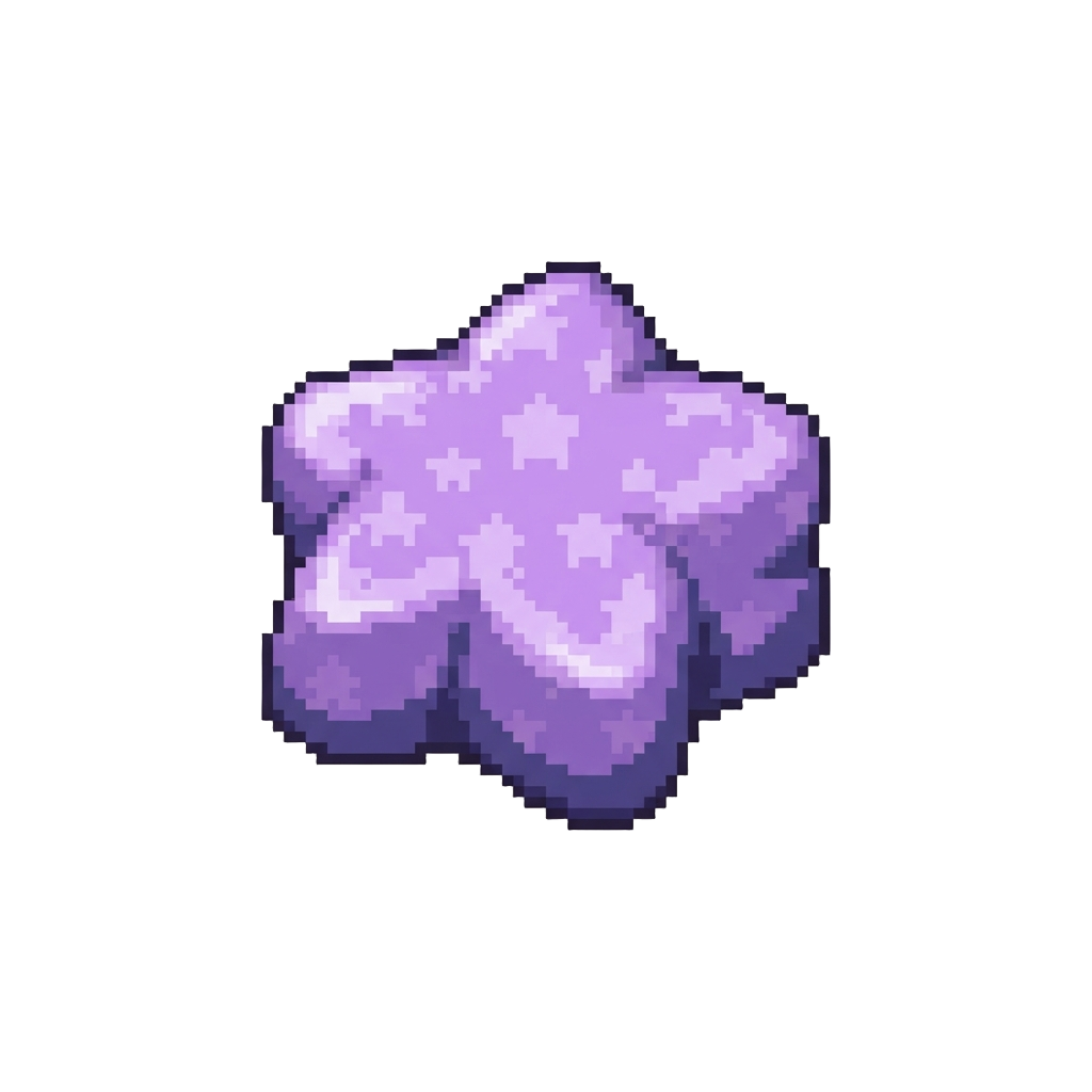 A Bright Lavender Star-patterned Squishy