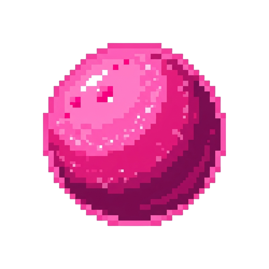 A Neon Pink Glittery Squishy Ball