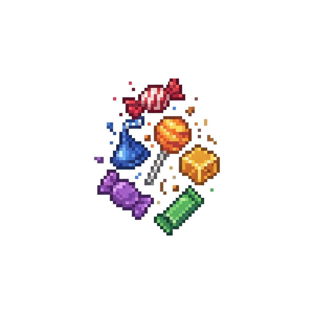 A Sky-burst of Delicious Wrapped Snacks and Candies Raining From Above