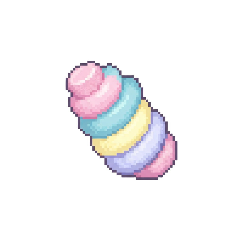 A Sweet Cascade of Giant Pastel Marshmallow Twists