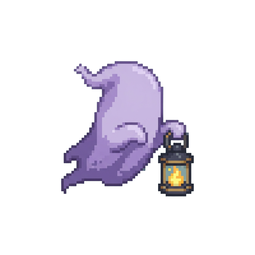 A Soft Purple Phantom Holding a Phantom Lantern