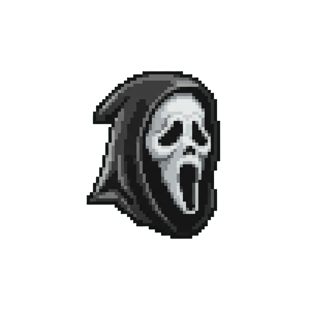 A Ghostly White Scream Mask Figure Like Ghostface