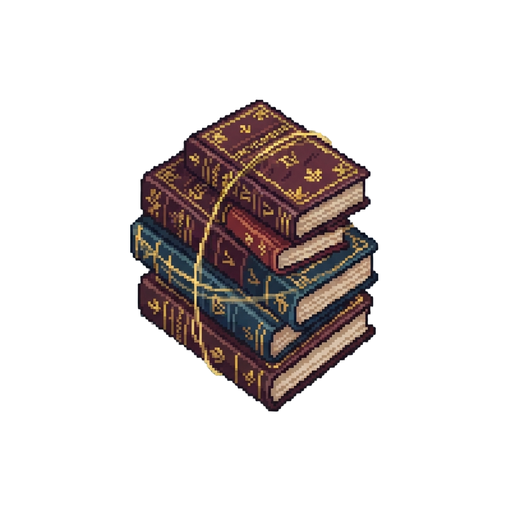 A Downpour of Golden-embossed Encyclopedia Volumes