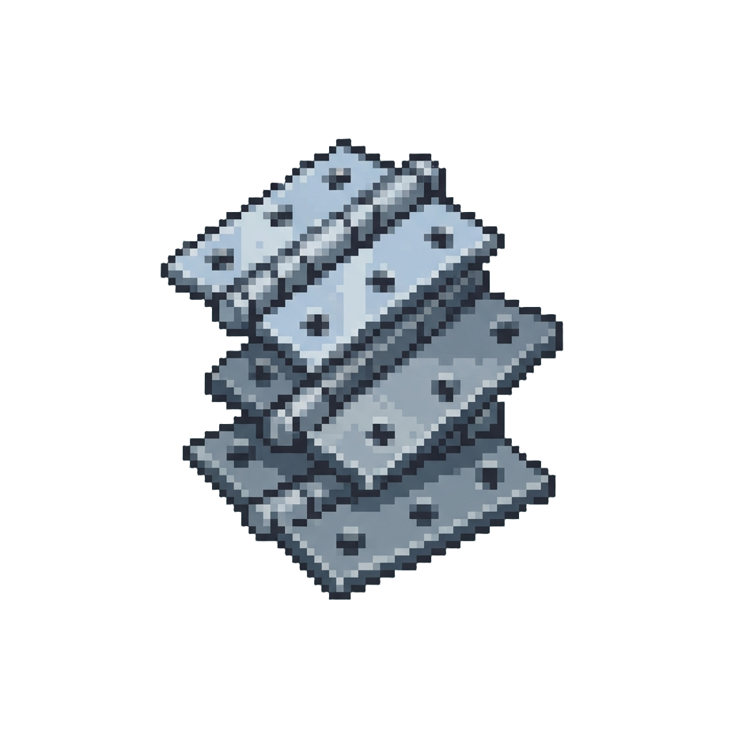 A Clattering Cascade of Silver Steel Door Hinges