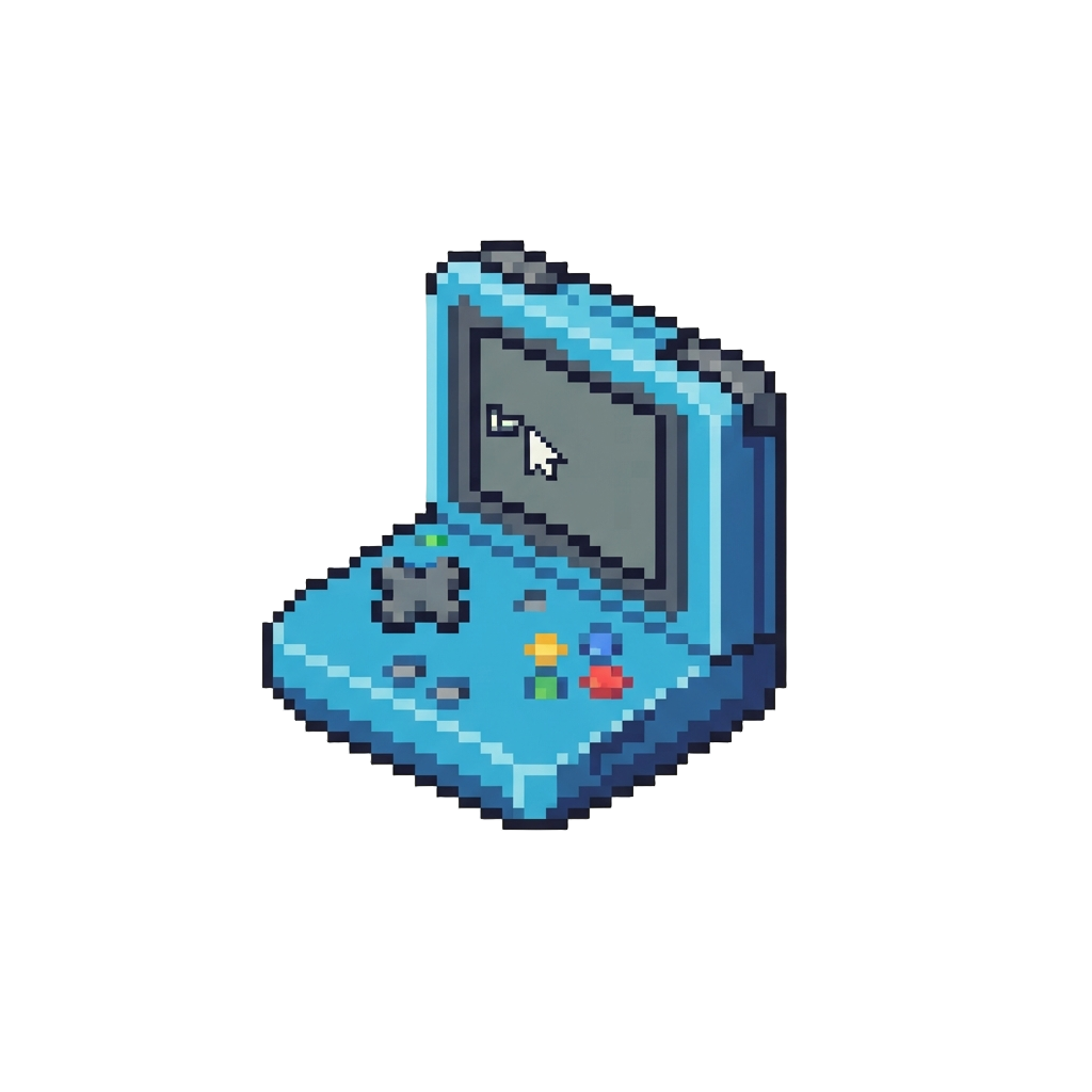 A Downpour of Bright Blue Gaming Handhelds