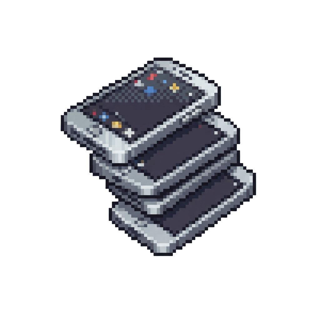 A Cascade of Sleek Silver Smartphones