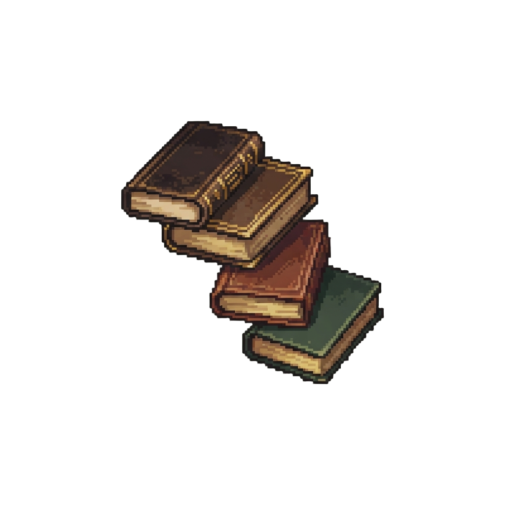 A Cascading Flutter of Leather-bound Vintage Books