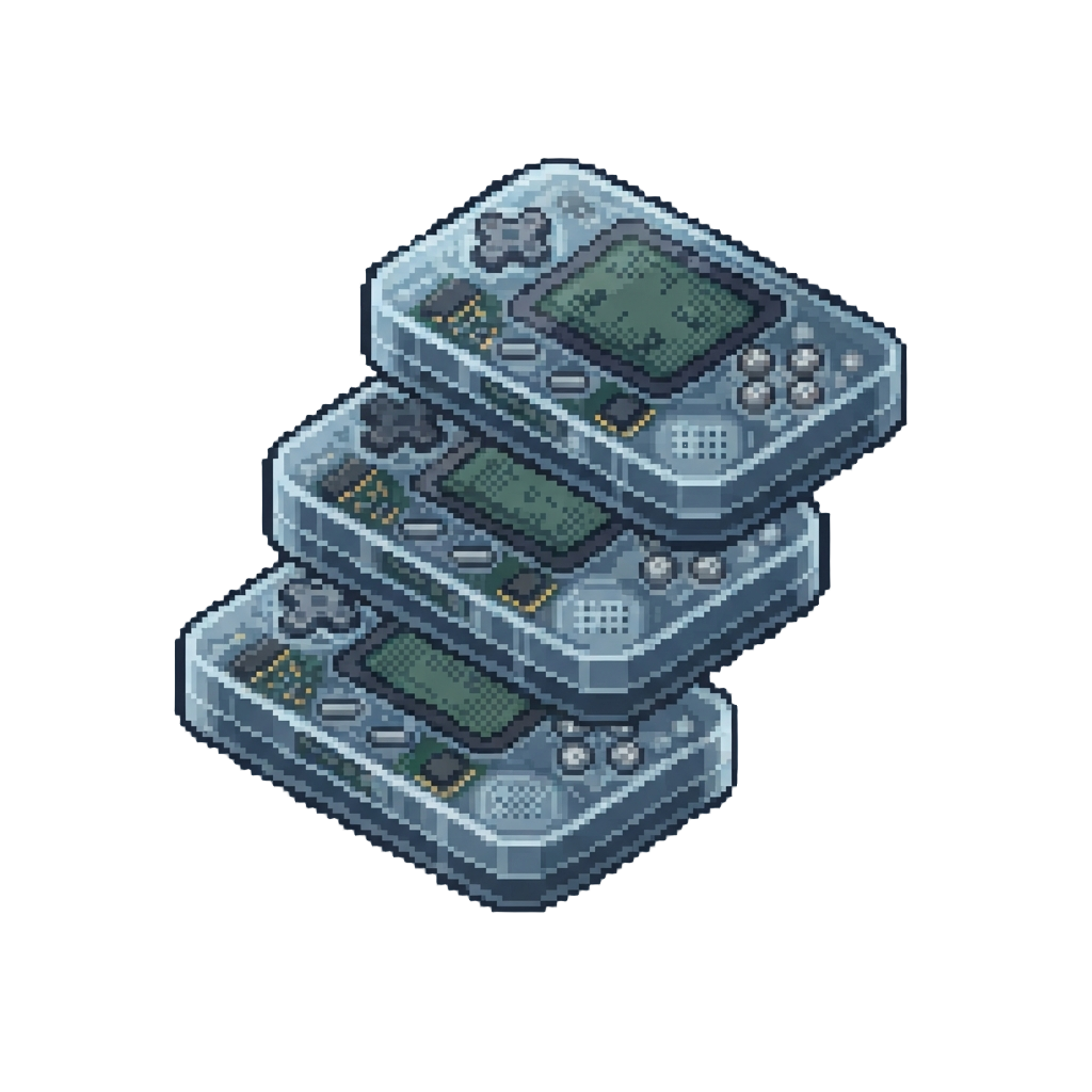 A Cascade of Translucent Clear Gaming Handhelds