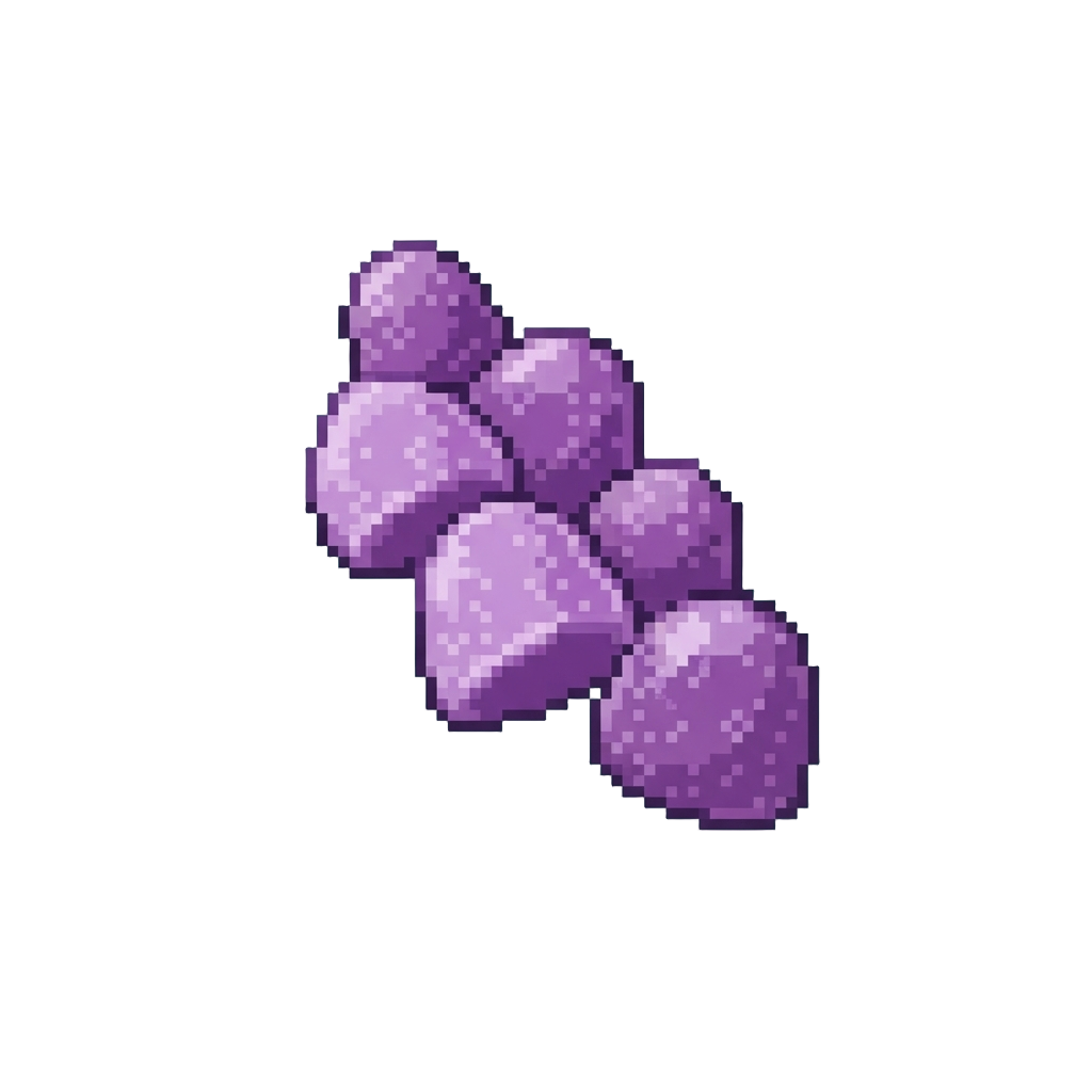 A Downpour of Oversized Chewy Purple Grape Gumdrops