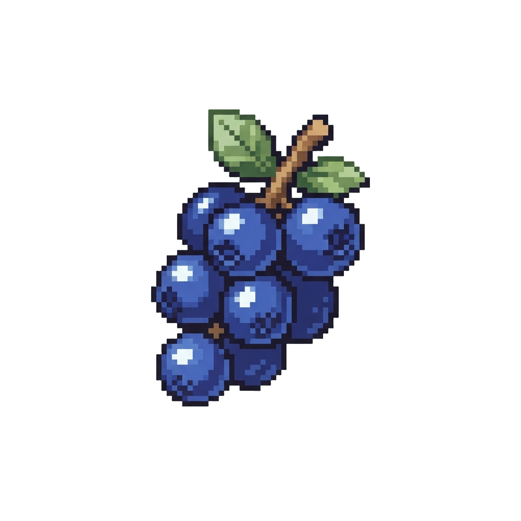 A Vibrant Cascade of Fresh Dark-blue Berries