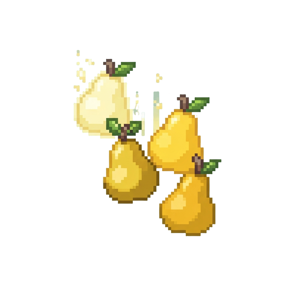 A Shower of Rare Glowing Golden Pears