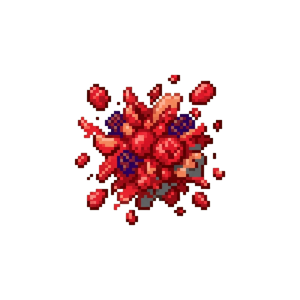 A Messy Bright Red Berry Explosion