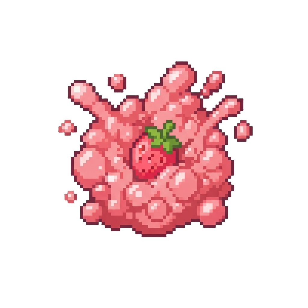 A Foaming Pink Strawberry Explosion