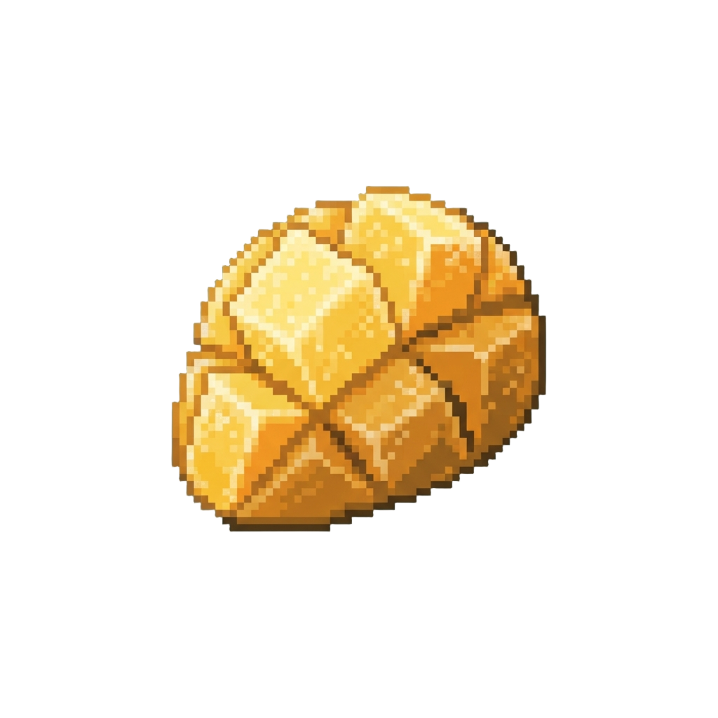 A Hard Lump of Frozen Mango Chunks