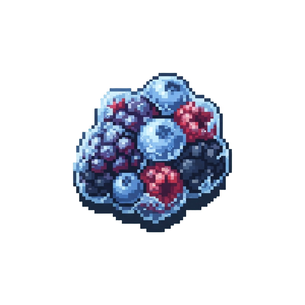 A Solid Unblended Mass of Frozen Berries