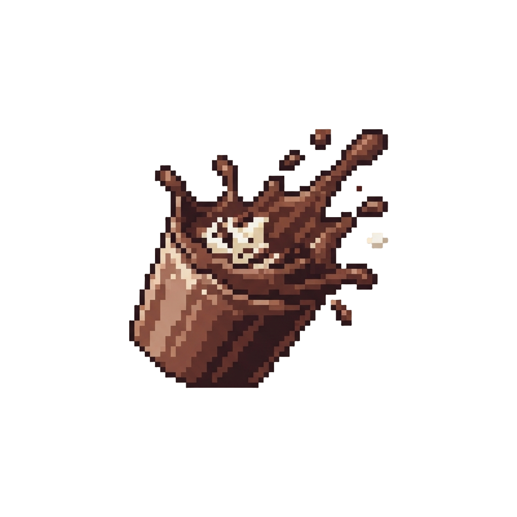 A Chocolate Milkshake Splatter Splash