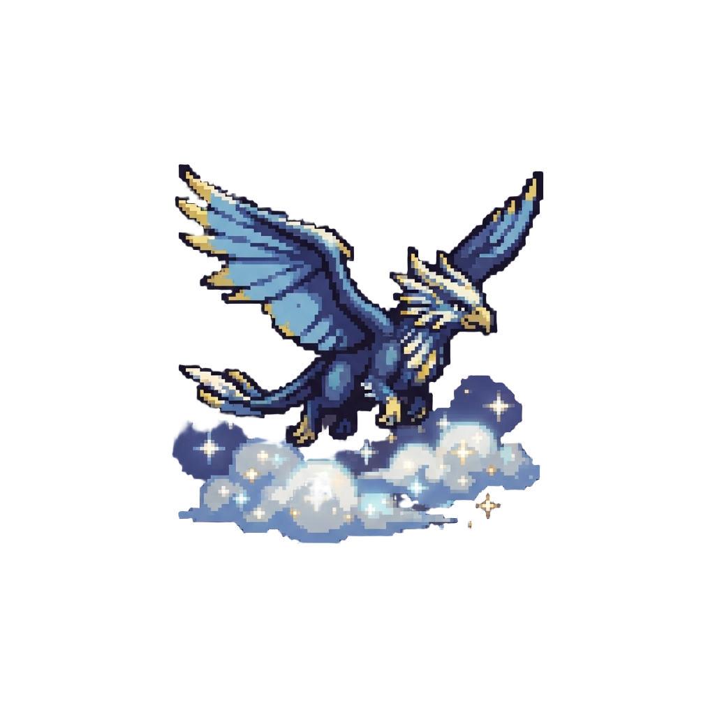 A Majestic Soaring Flight Over Glowing Starry Clouds